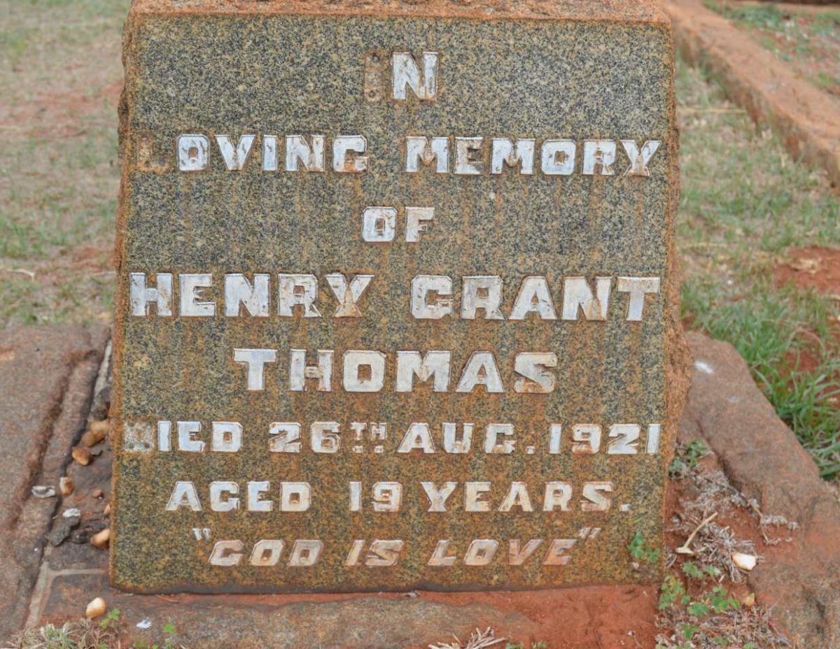 THOMAS Henry Grant -1921