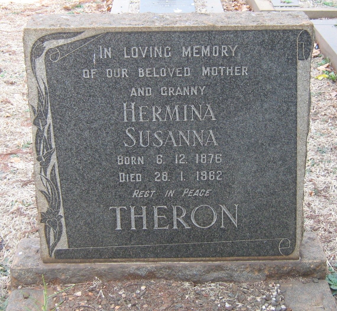 THERON Hermina Susanna 1876-1962