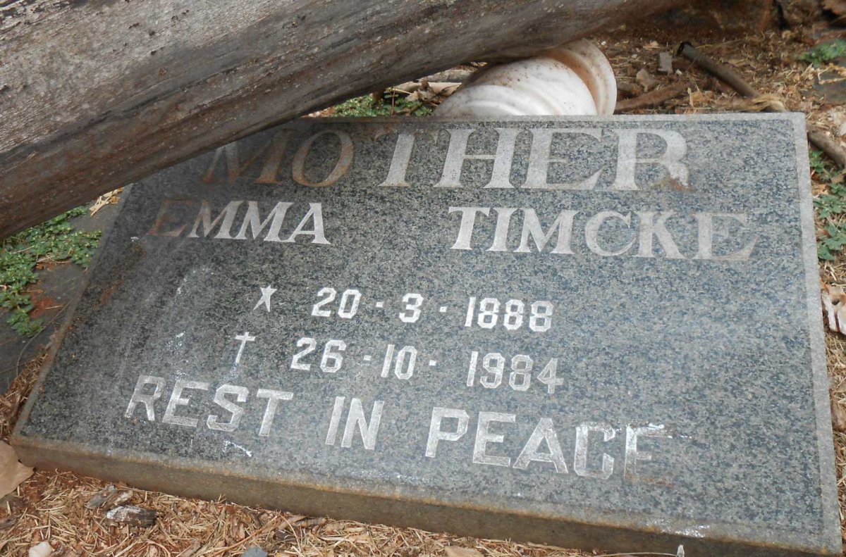 TIMCKE Edward Joseph -1932 &amp; Emma 1888-1984