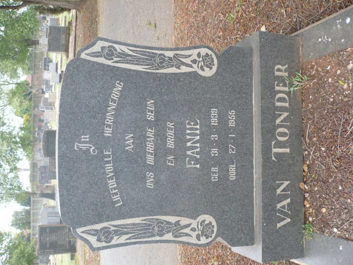 TONDER Fanie, van 1939-1955