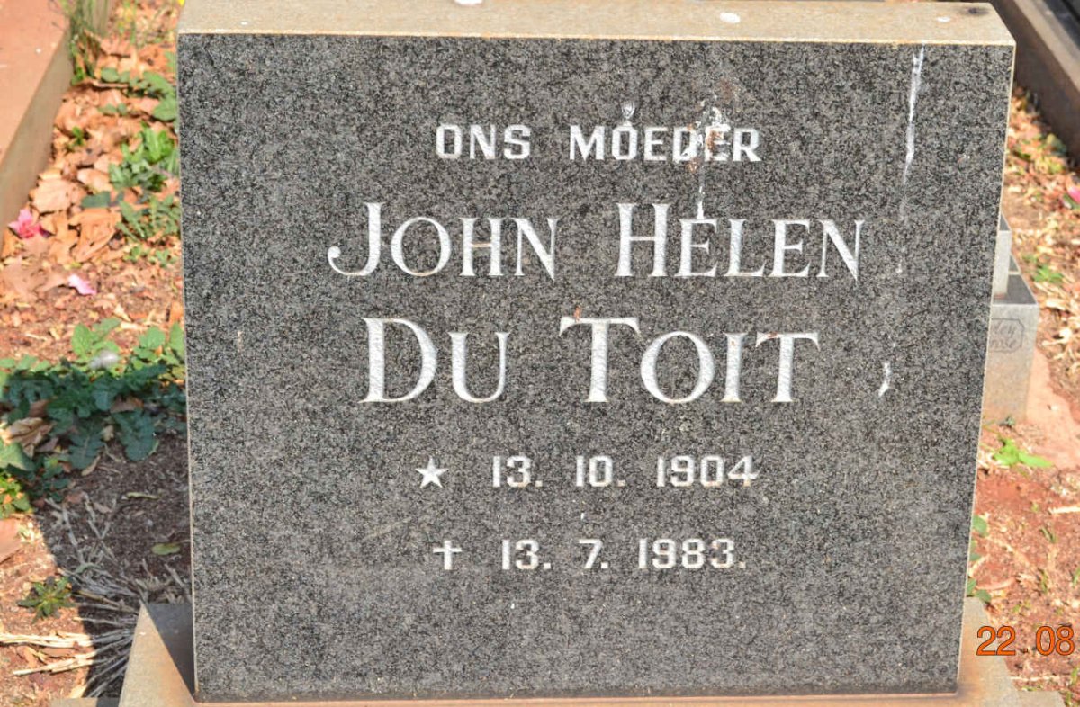 TOIT John Helen, du 1904-1983