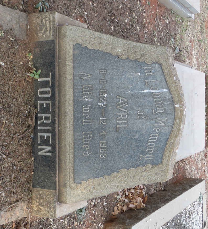 TOERIEN Avril 1922-1963
