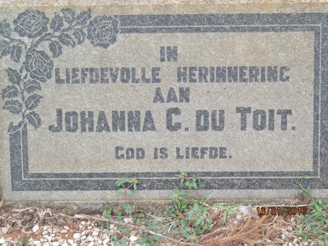TOIT Johanna C., du