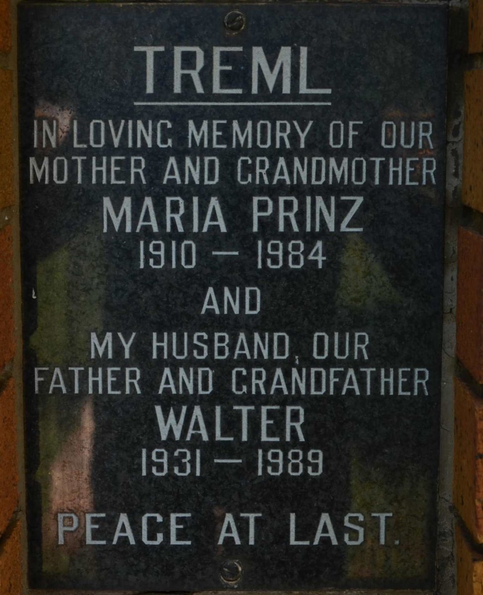 TREML Walter 1931-1989 &amp; Maria Prinz 1910-1984