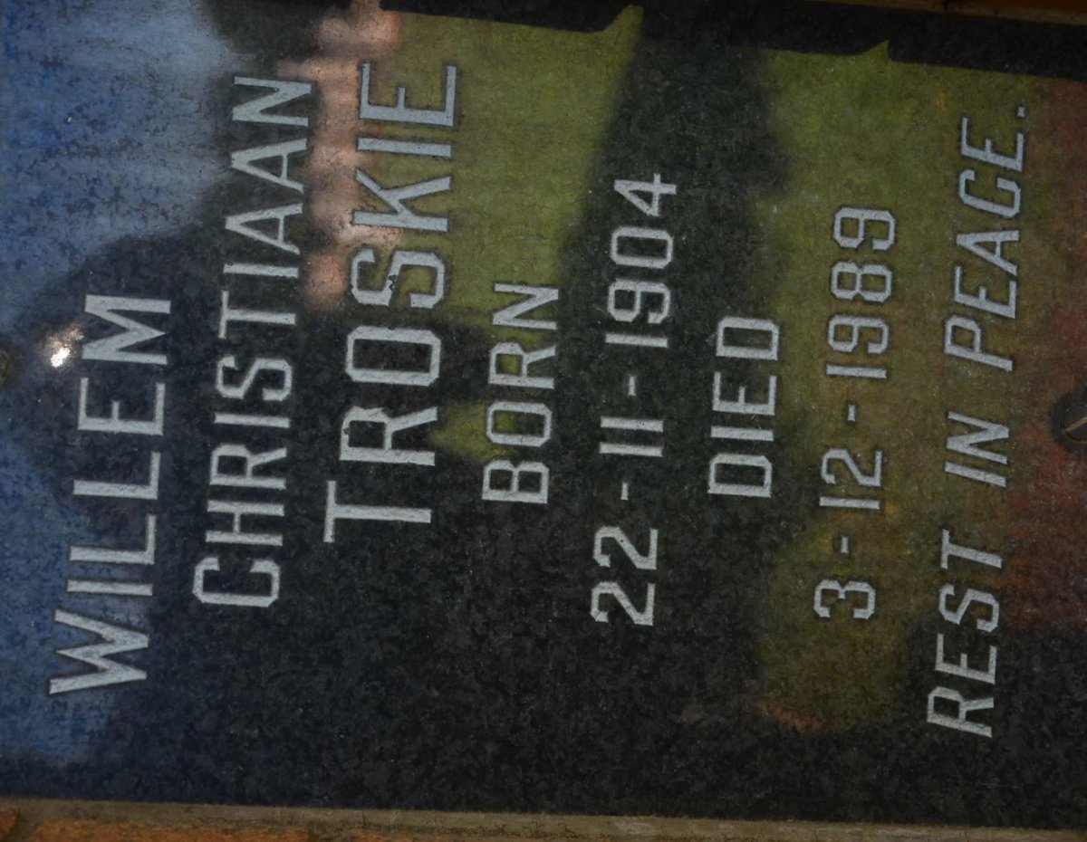 TROSKIE Willem Christiaan 1904-1989