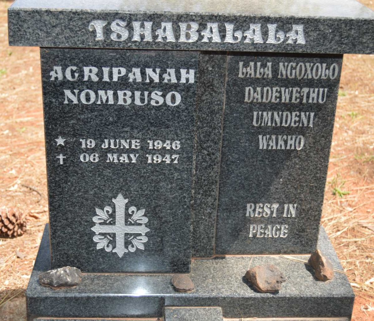 TSHABALALA Agripanah Nombuso 1946-1947