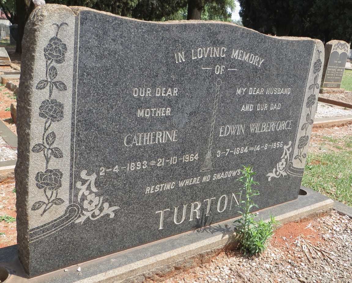 TURTON Edwin Wilberforce 1884-1956 &amp; Catherine 1893-1964
