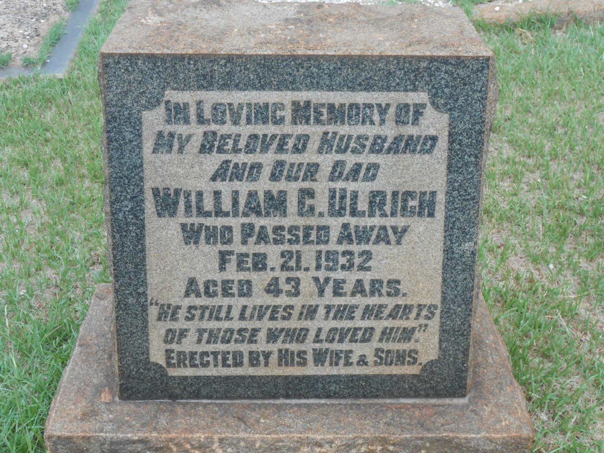 ULRICH William G. -1932