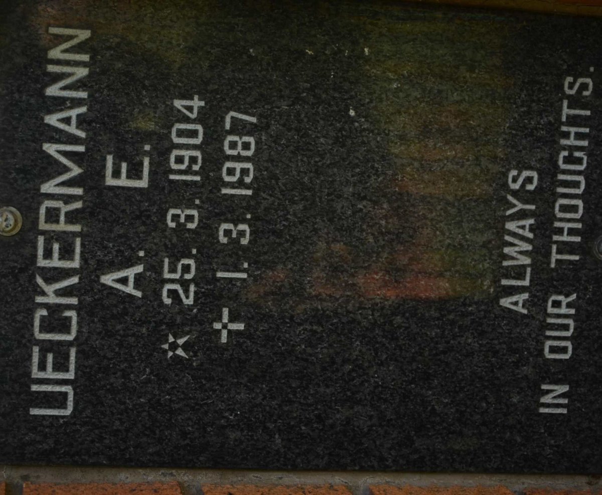 UECKERMANN A.E. 1904-1987