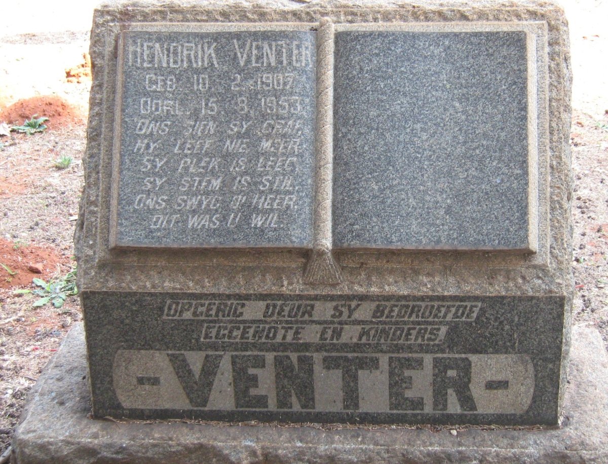 VENTER Hendrik 1907-1953