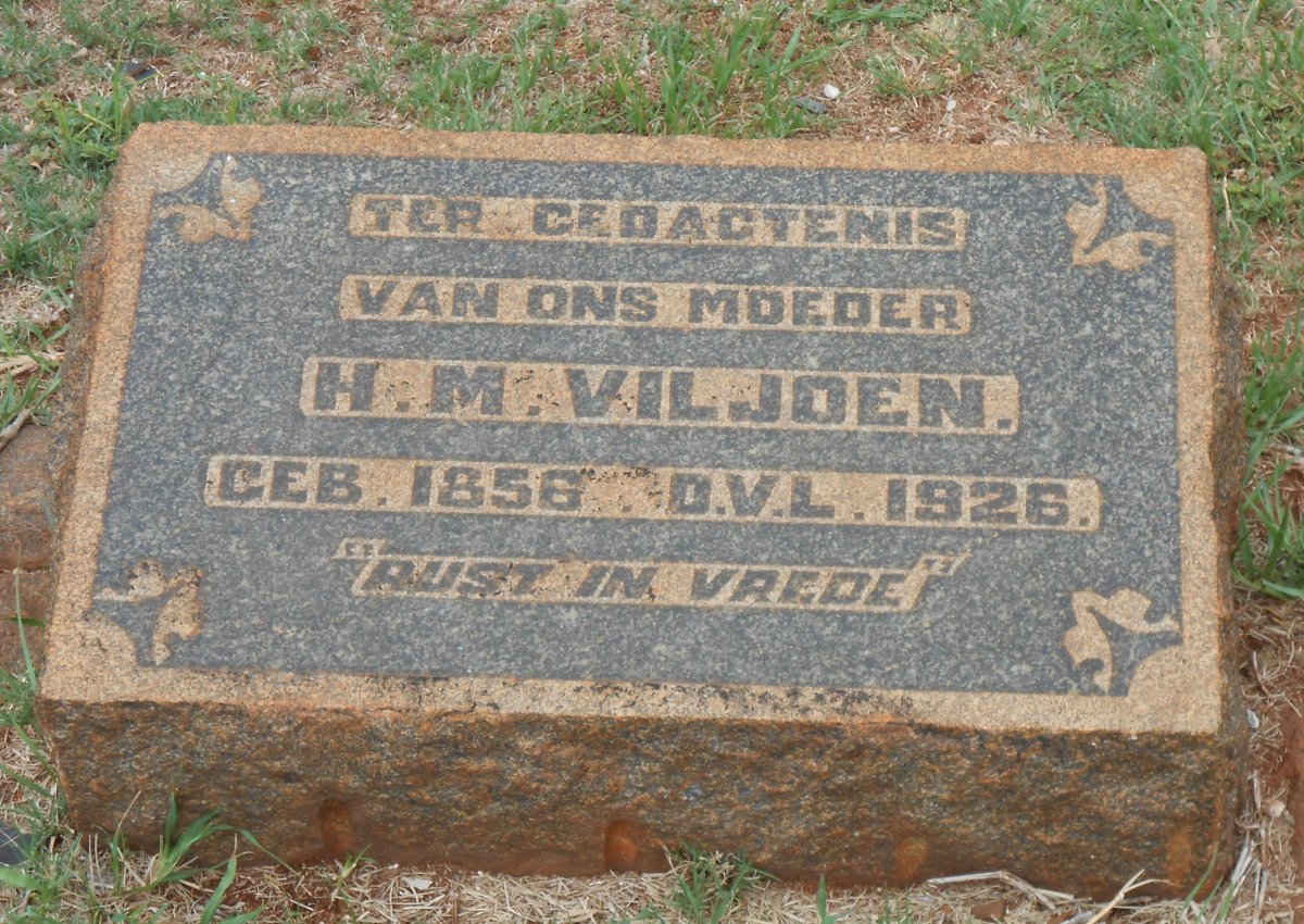 VILJOEN H.M. 1856-1926