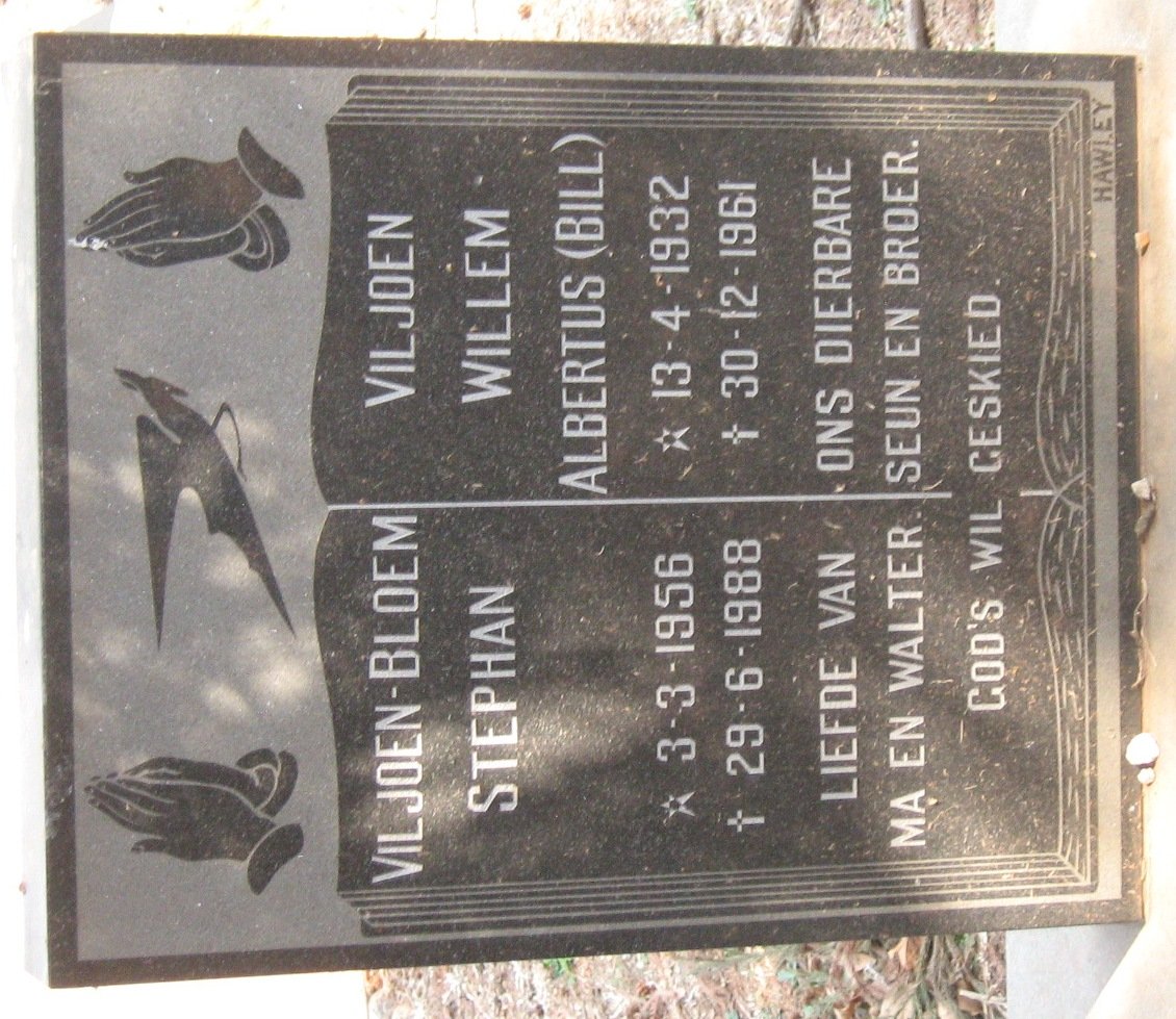 VILJOEN Willem Albertus 1932-1961 :: VILJOEN-BLOEM Stephan 1956-1988