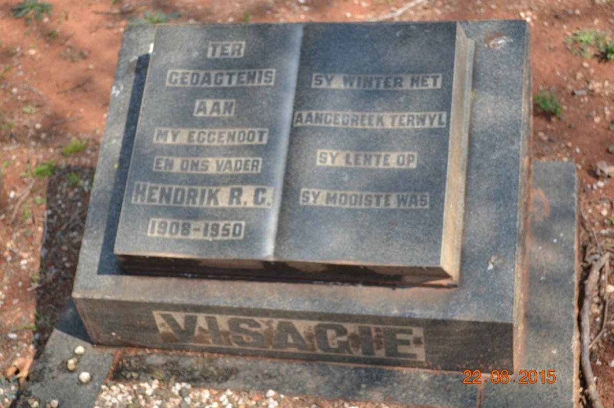 VISAGIE Hendrik R.C. 1908-1950