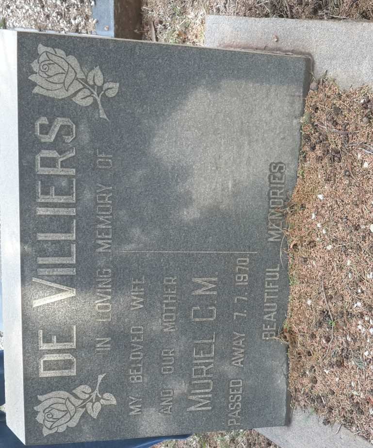 VILLIERS Muriel C.M., de -1970