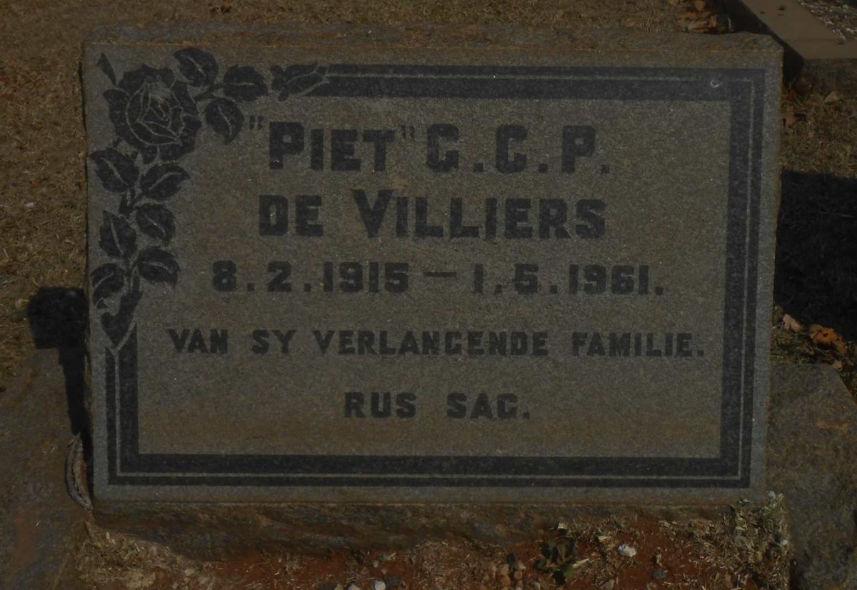 VILLIERS G.C.P., de 1915-1961