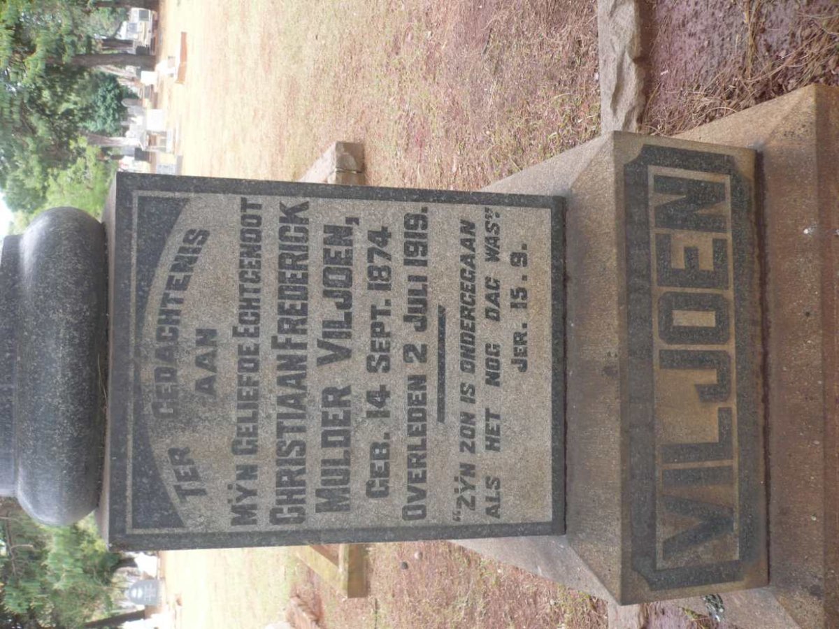 VILJOEN Christiaan Frederick Mulder 1874-1919