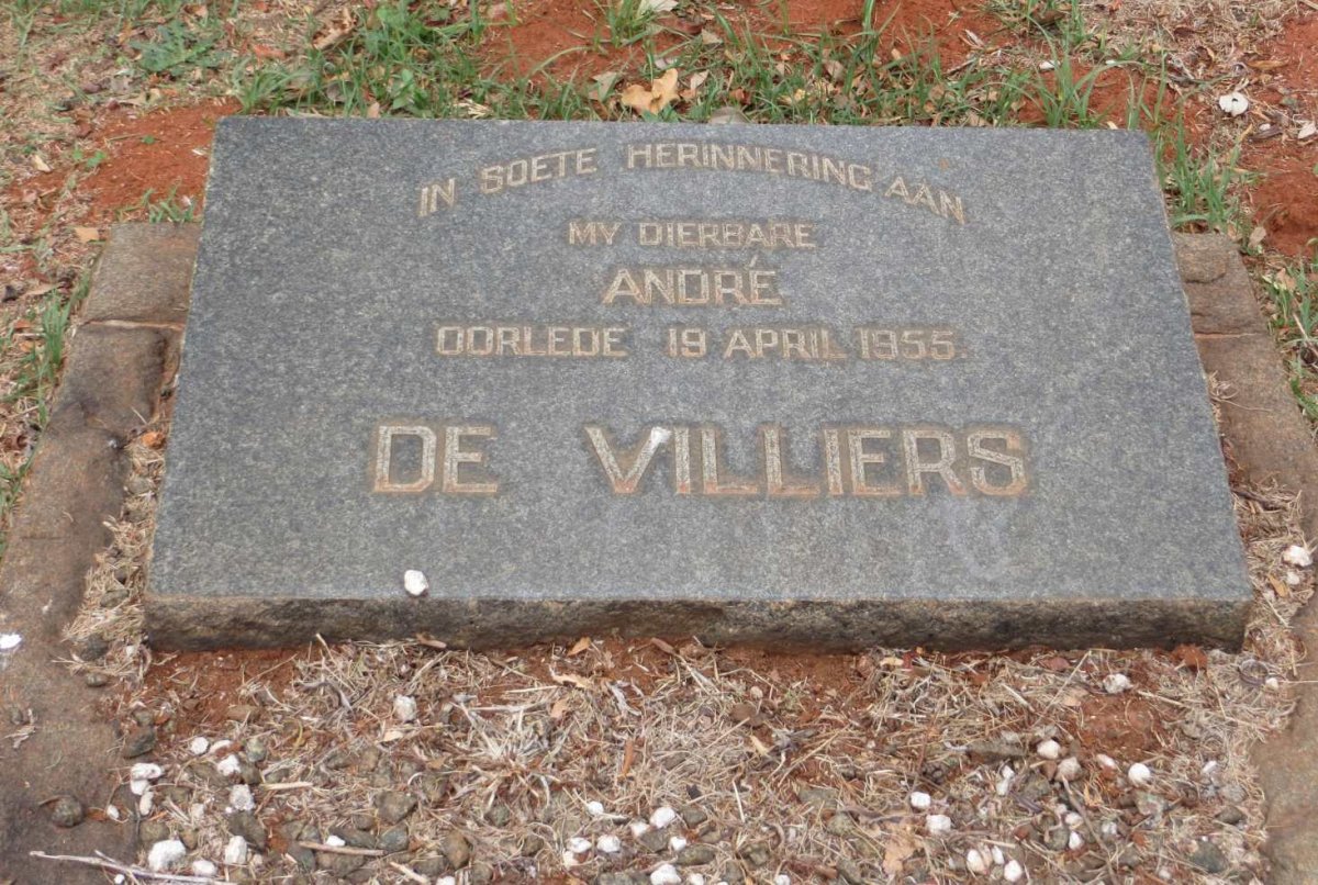 VILLIERS Andre, de -1955