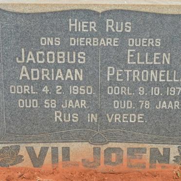 VILJOEN Jacobus Adriaan -1950 &amp; Ellen Petronella -1972