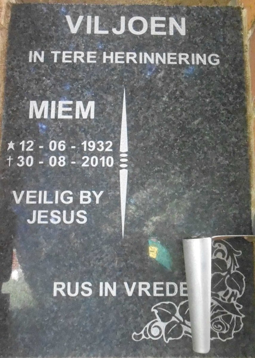 VILJOEN Miem 1932-2010