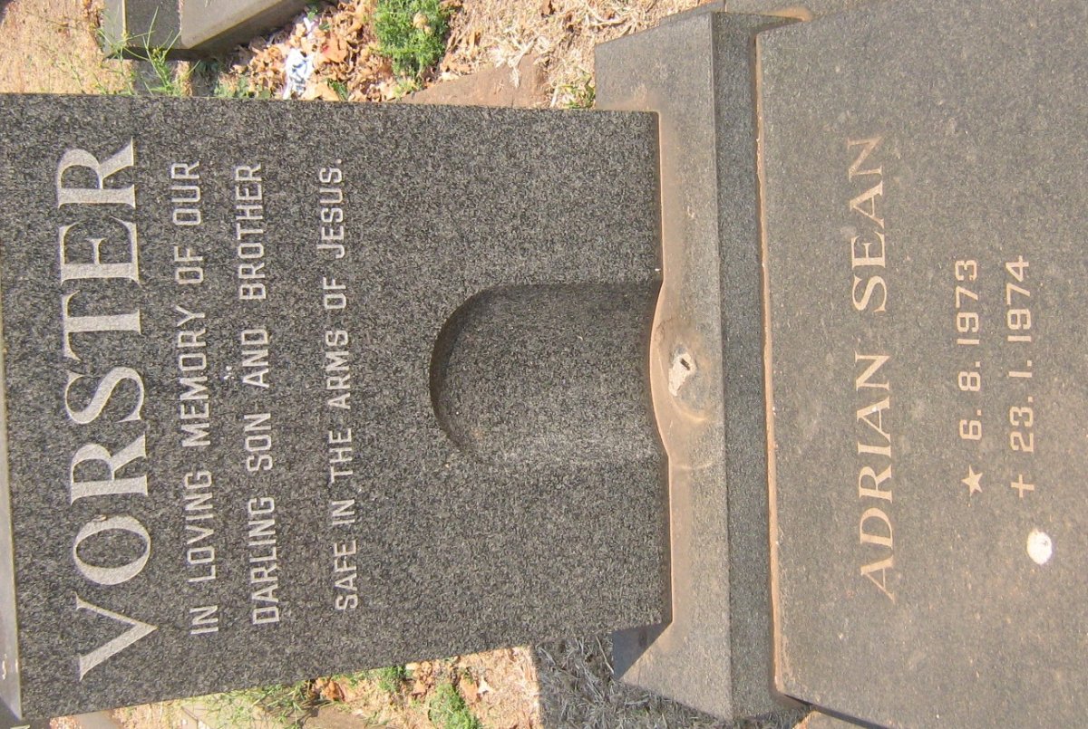VORSTER Adrian Sean 1973-1974