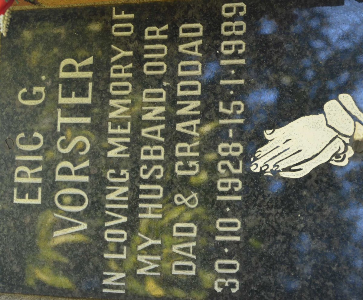 VORSTER Eric G. 1928-1989