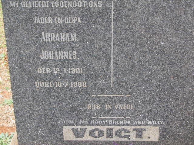 VOIGT Abraham Johannes 1901-1966