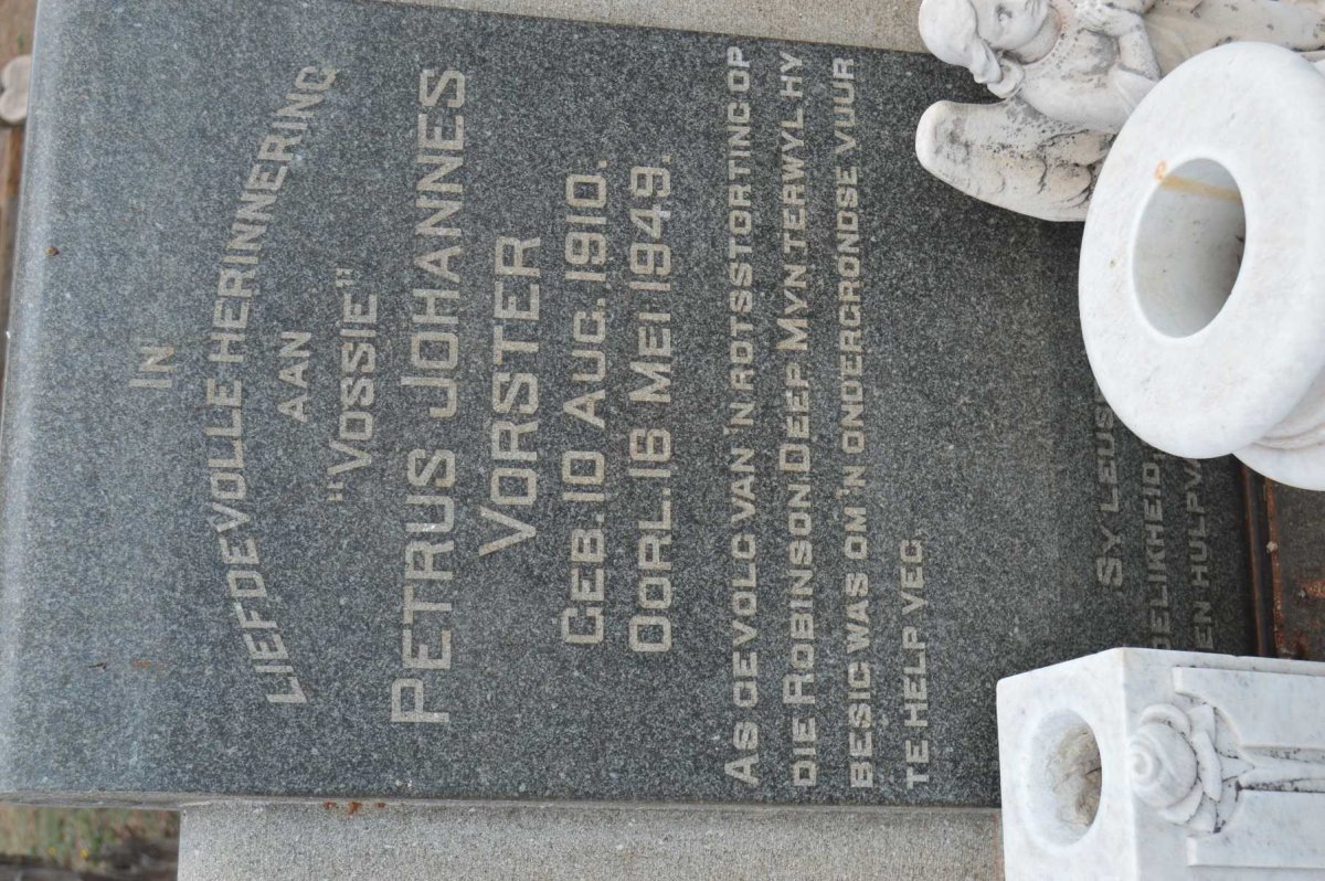 VORSTER Petrus Johannes 1910-1949