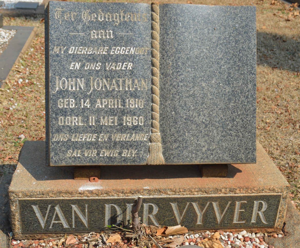 VYVER John Jonathan, van der 1910-1960