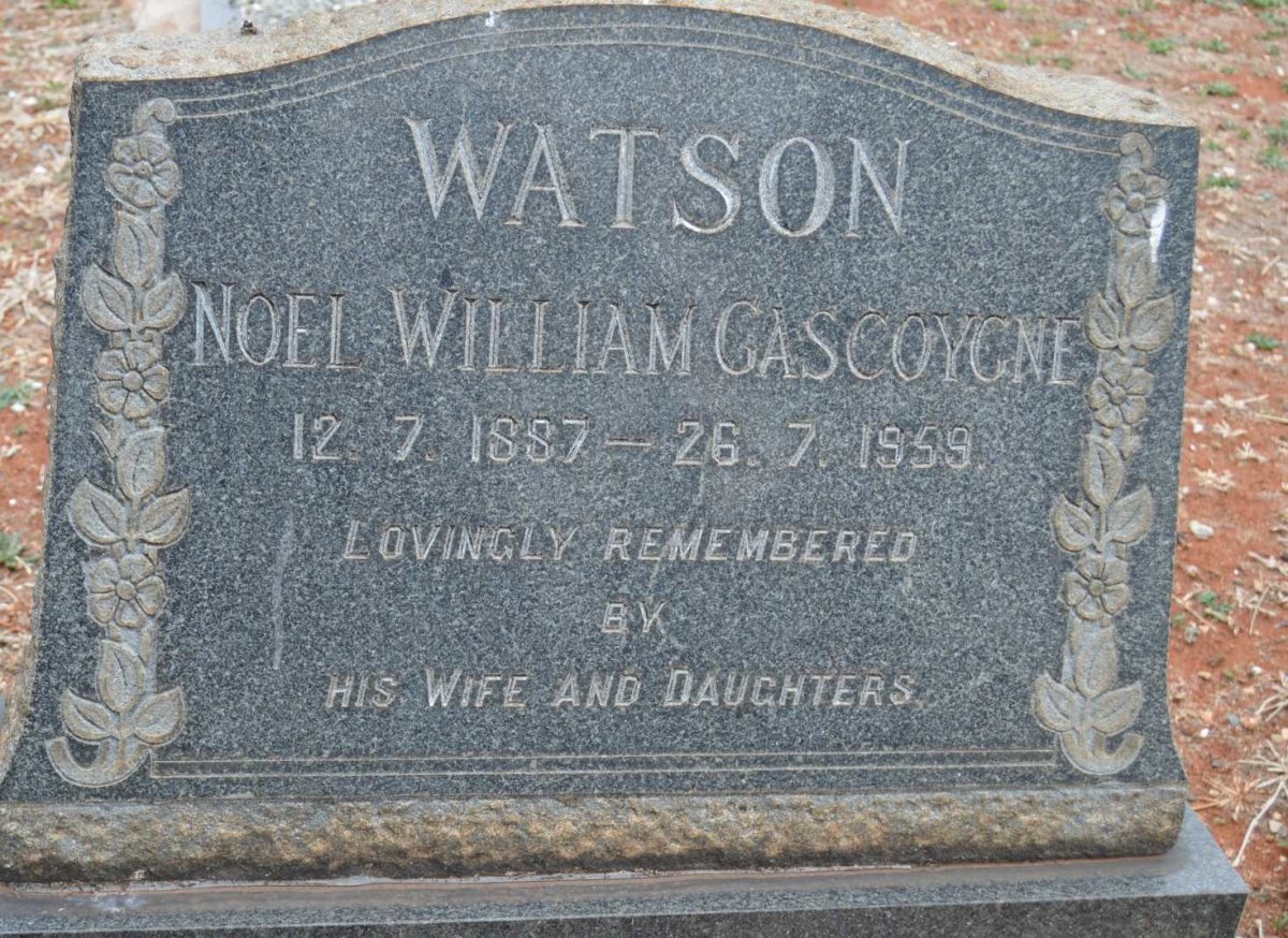 WATSON Noel William Gascoygne 1887-1959