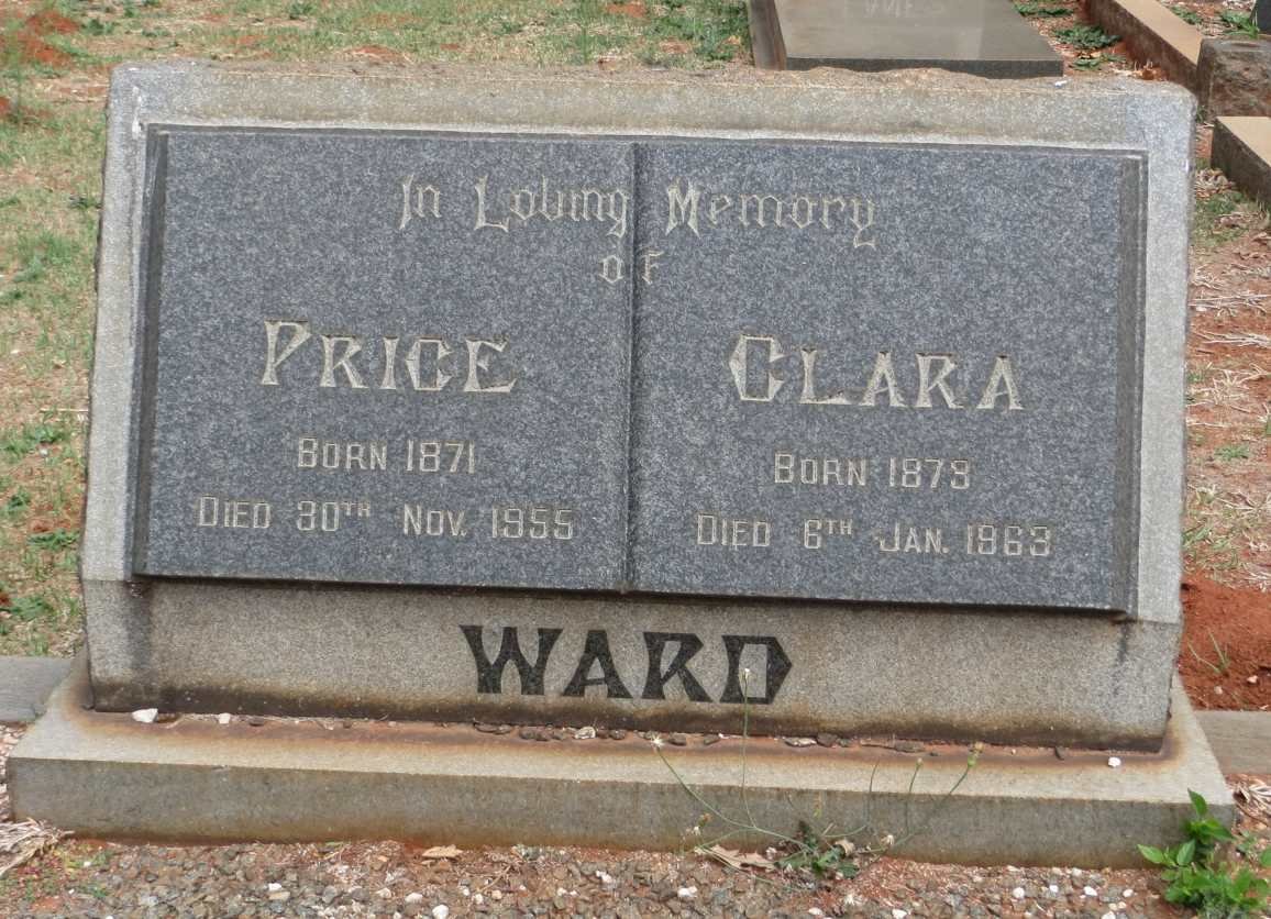 WARD Price 1871-1955 &amp; Clara 187?-1963