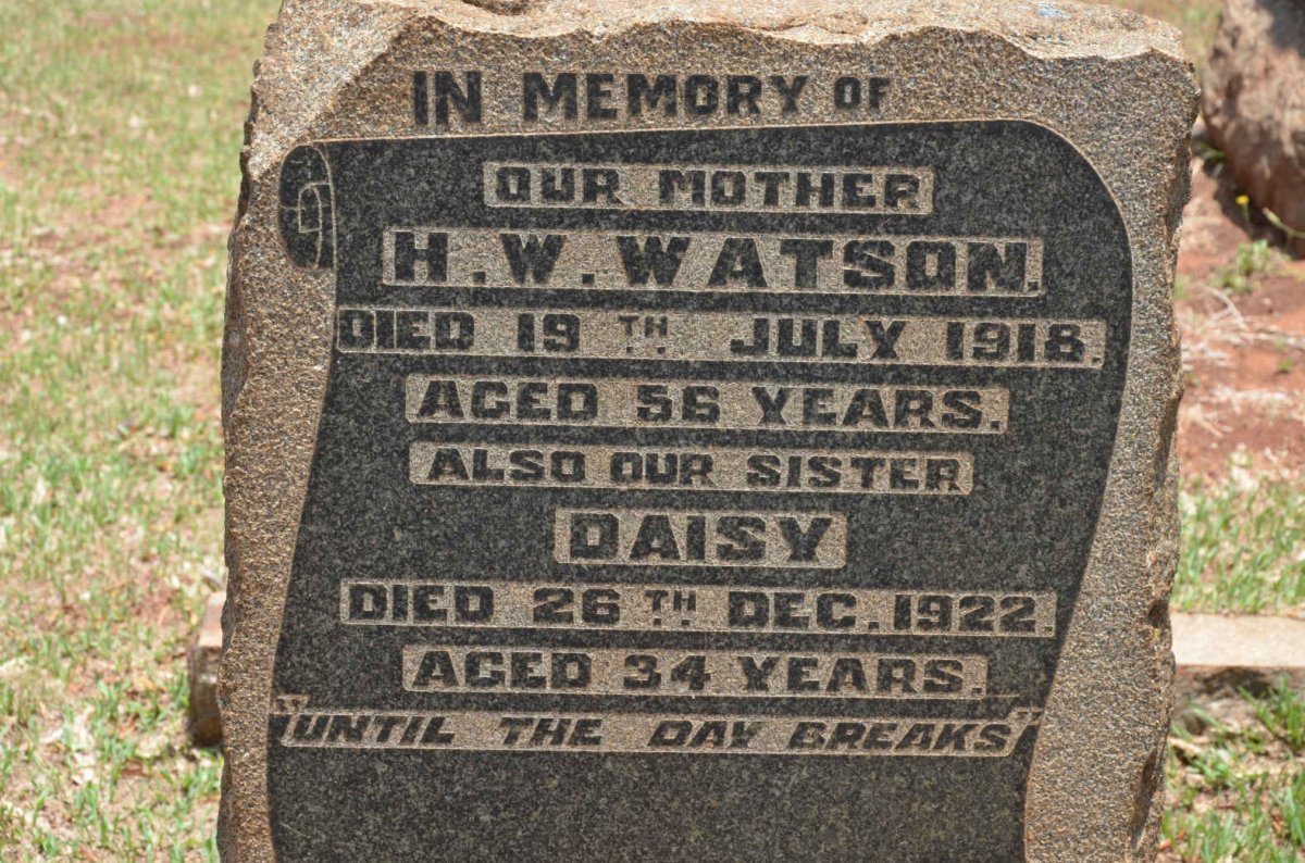 WATSON H.W. -1918 :: WATSON Daisy -1922