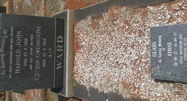 WARD Harold John -1955 &amp; Cecilia Gwendoline -1969 :: GLASS Ethné 1921-1997