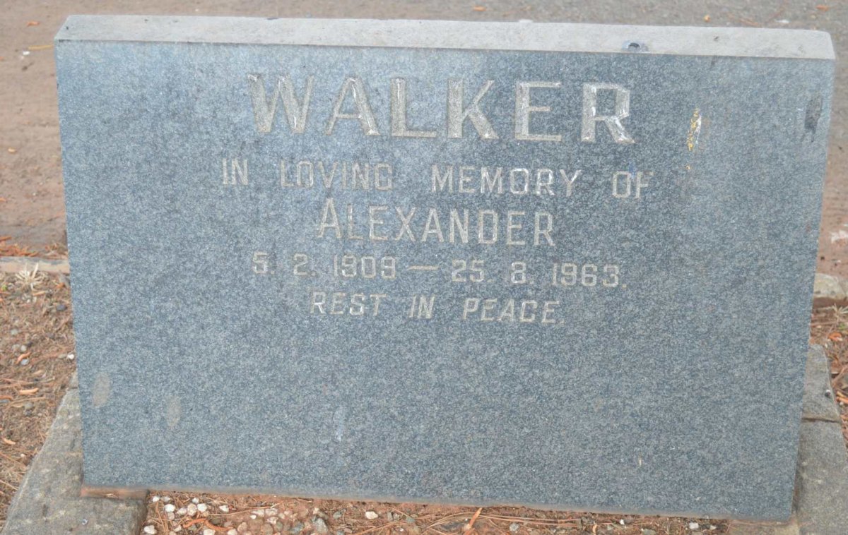 WALKER Alexander 1909-1963