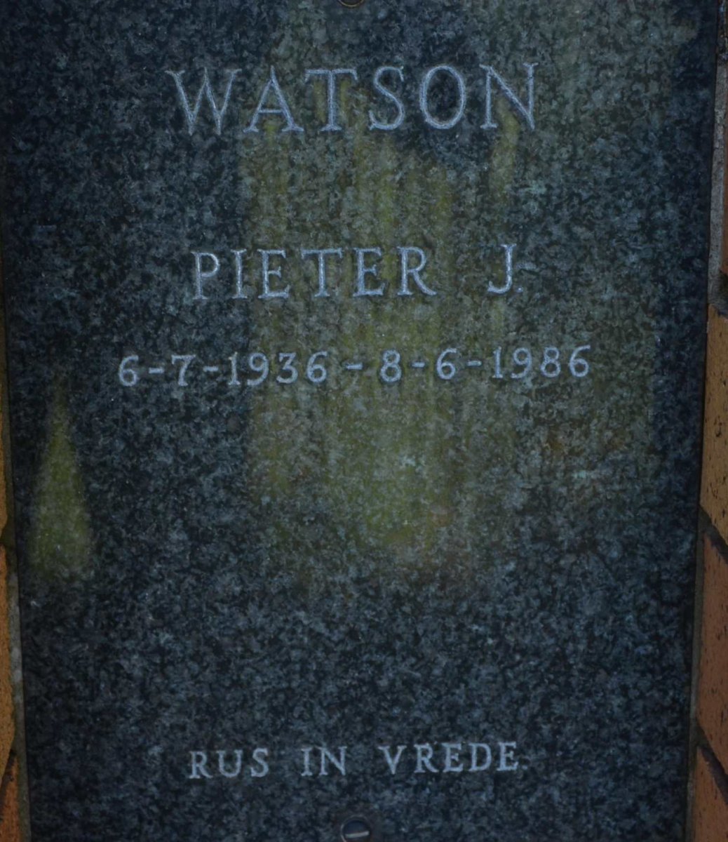 WATSON Pieter J. 1936-1986