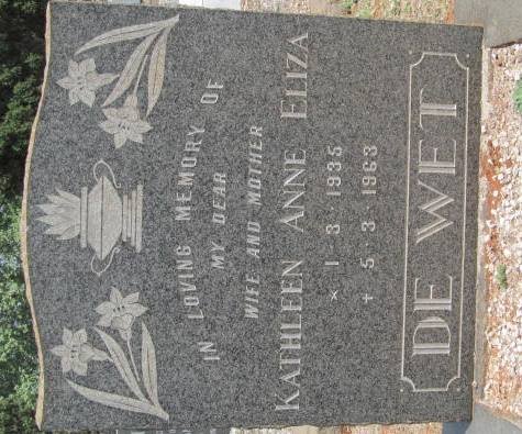 WET Kathleen Anne Eliza, de 1935-1963