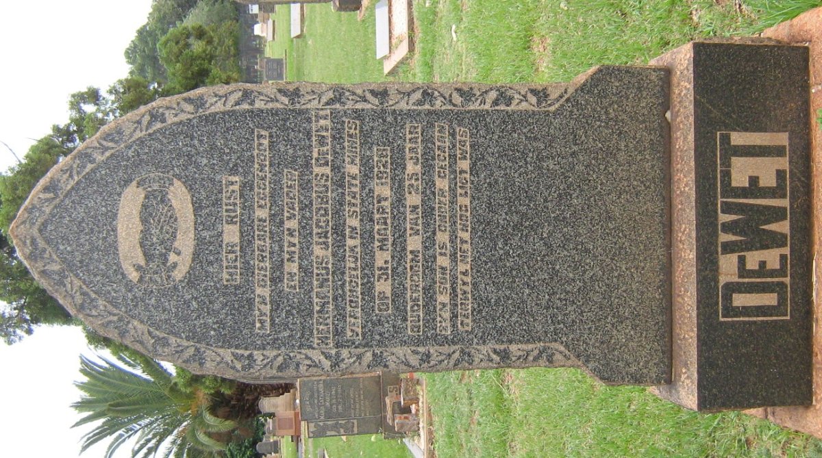 WET Hermanus Jacobus, de -1928