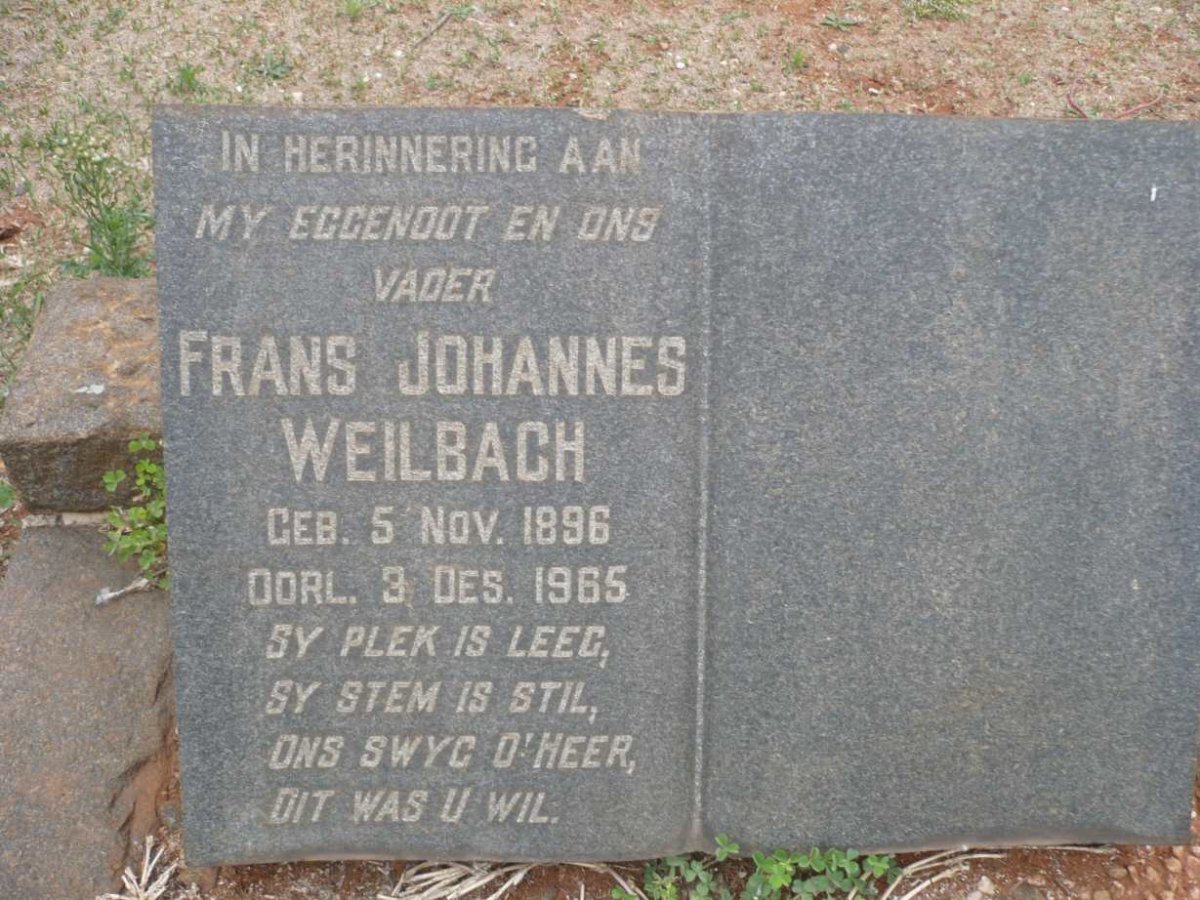 WEILBACH Frans Johannes 1896-1965