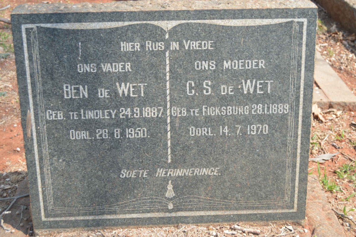 WET Ben, de 1887-1950 &amp; C.S. 1889-1970