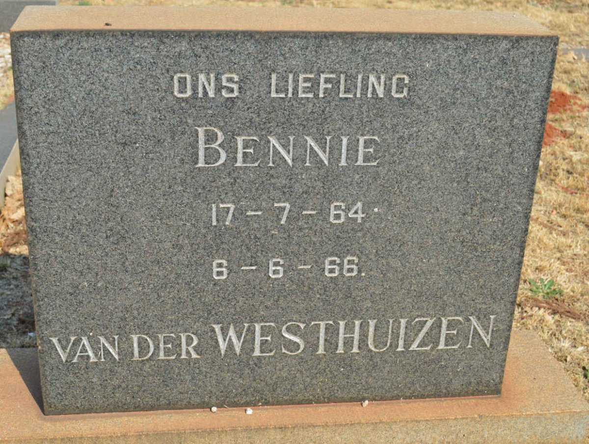WESTHUIZEN Bennie, van der 1964-1966