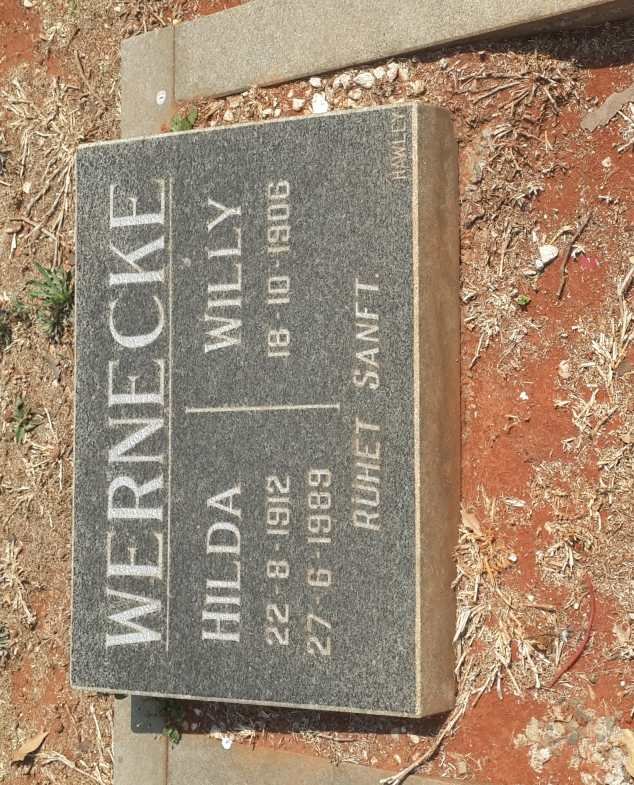 WERNECKE Willy 1906- &amp; Hilda 1912-1989