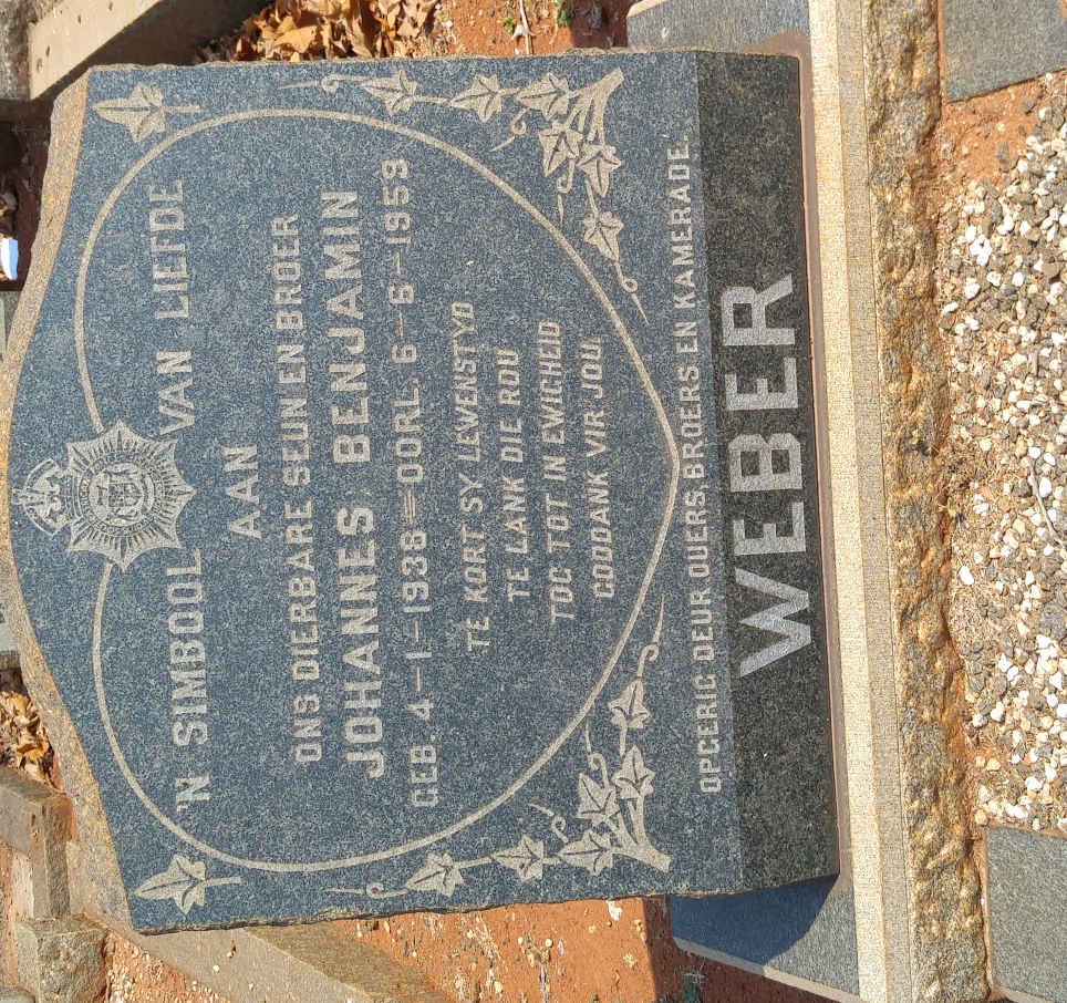 WEBER Johannes Benjamin 1938-1959