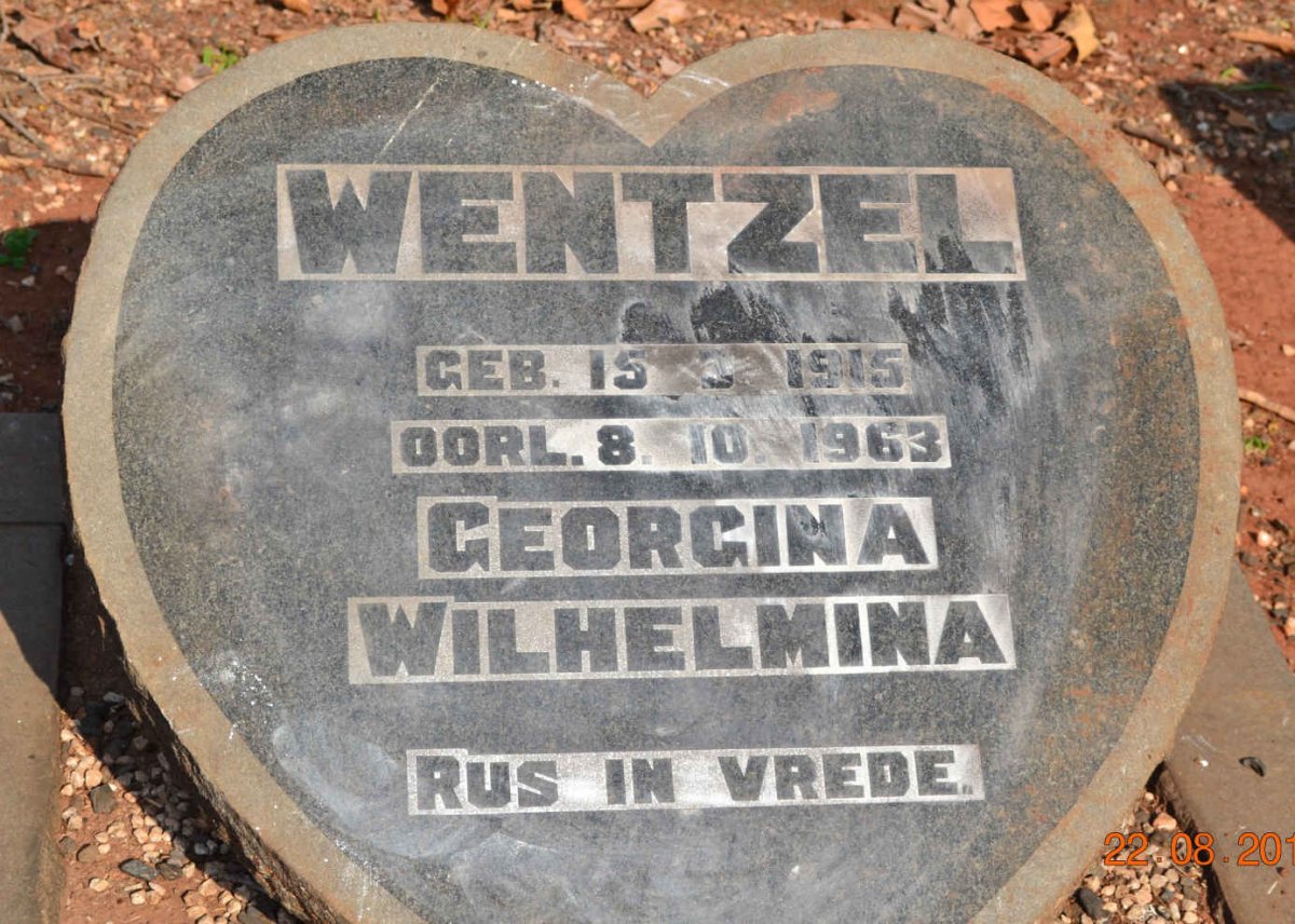 WENTZEL Georgina Wilhelmina 1915-1963