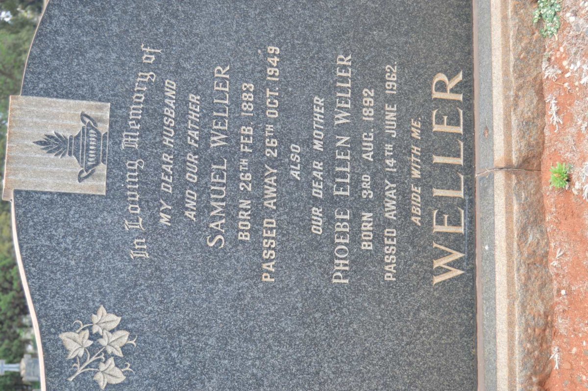 WELLER Samuel 1883-1949 &amp; Phoebe Ellen 1892-1962