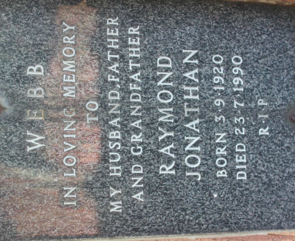 WEBB Raymond Jonathan 1920-1990