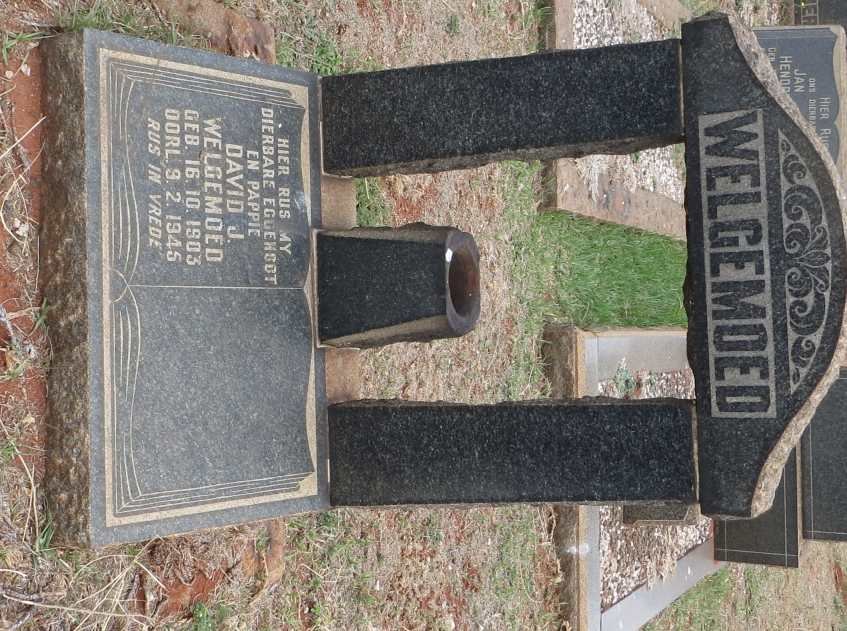 WELGEMOED David J. 1903-1945