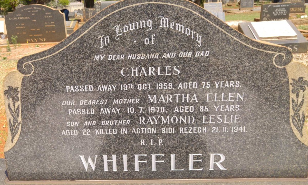 WHIFFLER Charles -1959 &amp; Martha Ellen -1970 :: WHIFFLER Raymond Leslie -1941