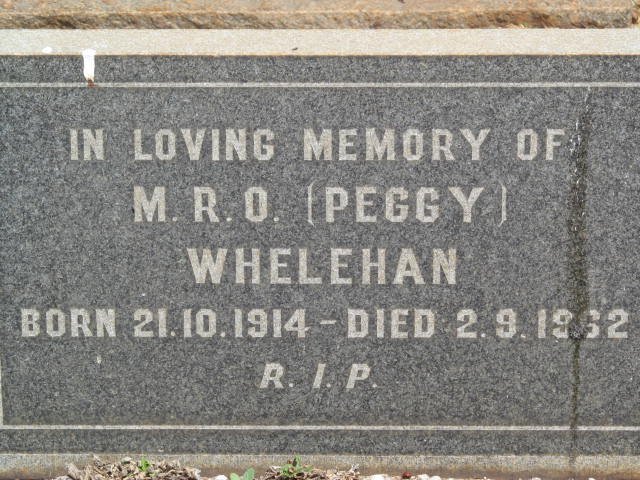 WHELEHAN M.R.O. 1914-1962
