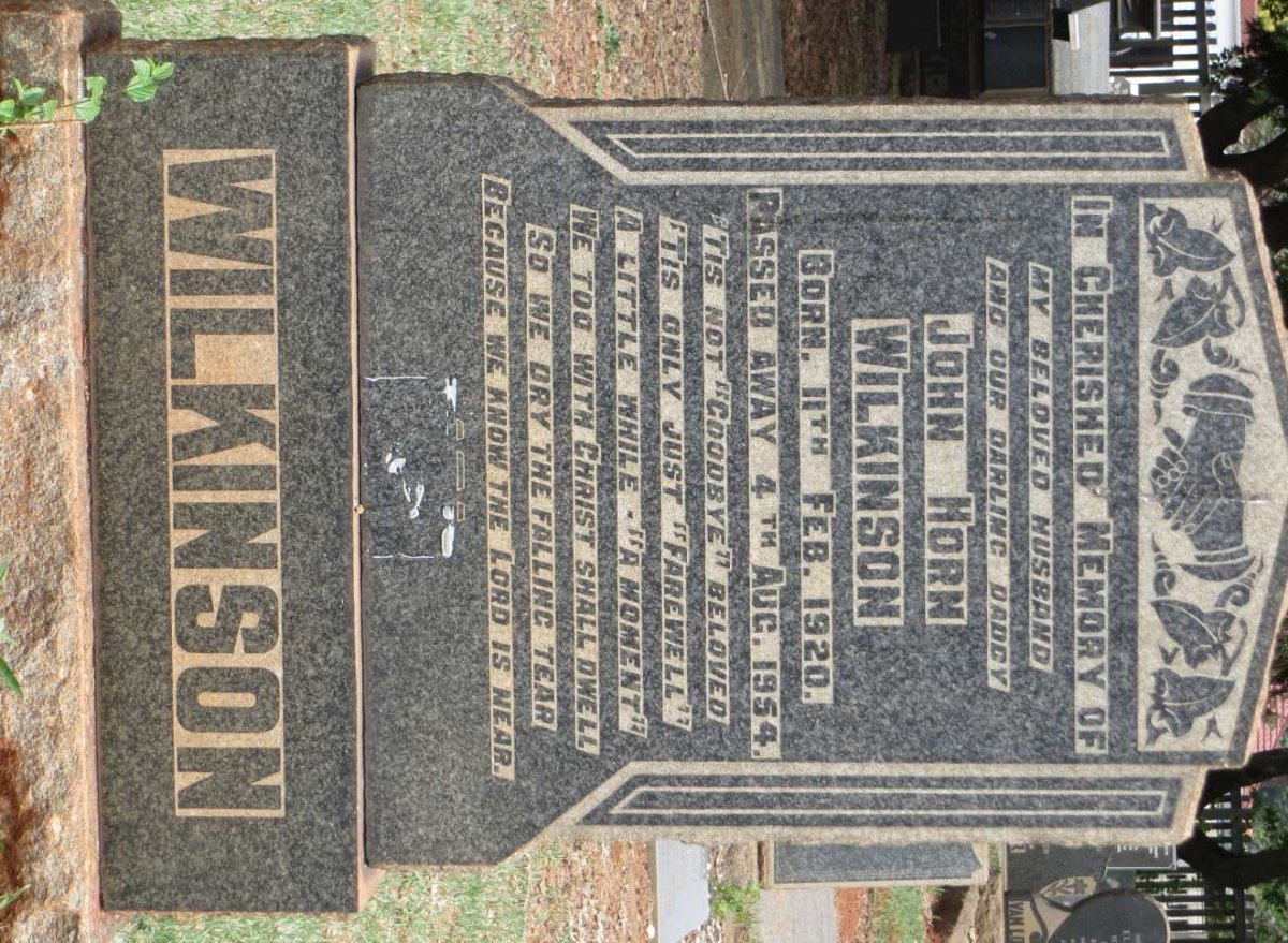 WILKINSON John Horn 1920-1954