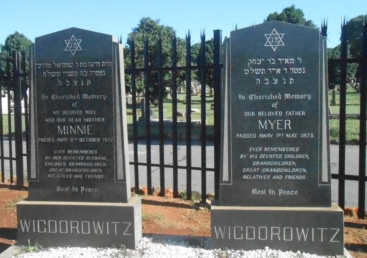 WICDOROWITZ Myer -1979 &amp; Minnie -1977