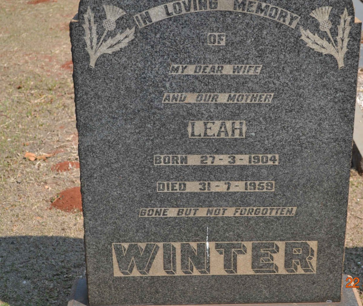WINTER Leah 1904-1959